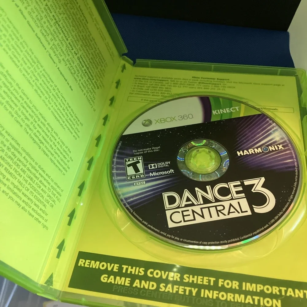Microsoft Dance Central 3 Xbox 360 OS Green Excellent Kinect Manual 1862